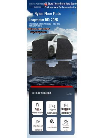 Leapmotor B10-25 Car Floor Mats: All-Nylon, Premium Quality Velour