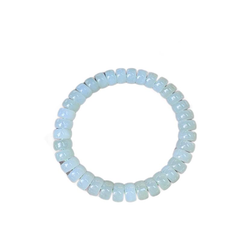 Natural Hetian jade separator pieces in clear water green and ice clear white diy Bracelet abacus beads, spacer beads, star and moon Bodhi beads