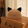 Adjustable Streetwear Cap Brimless Cat Ear Hat, Cute Docker Cap, Skullcap, Stylish Size Street Hat Sailor for Women Men Casual Wear Durable
