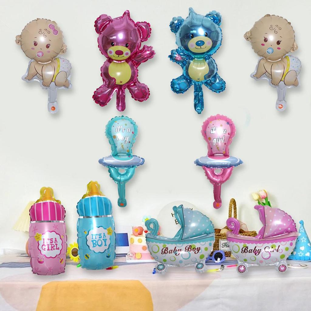 Cross-Border Cartoon Mini Foil Balloon for Baby Birthday or Full Moon Party Decor & Photo Props