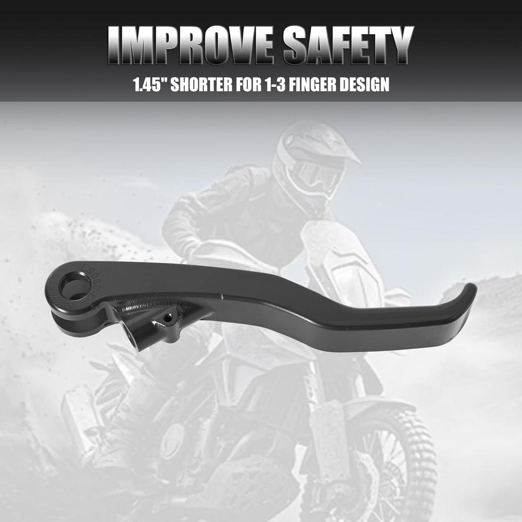 Aluminium Shorty Kupplungshebel Handbremshebel Kompatibel mit KTM 690 Enduro R 2014-2023, 690 SM/SMCR/SMC 2007-2023, 1050 ADV/R, Siehe Passform, Schwarz