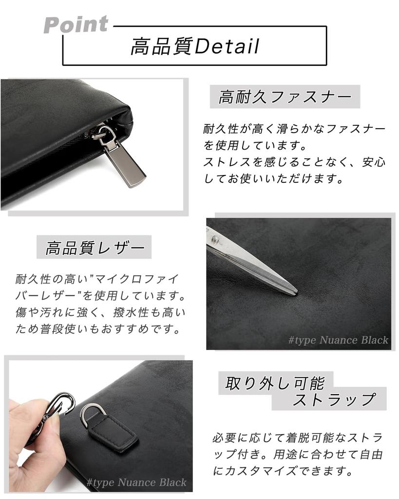 Querencia Clutch Second and PU Party Bag, Bag, Men's Women's, Leather, Wedding, (ch-01)