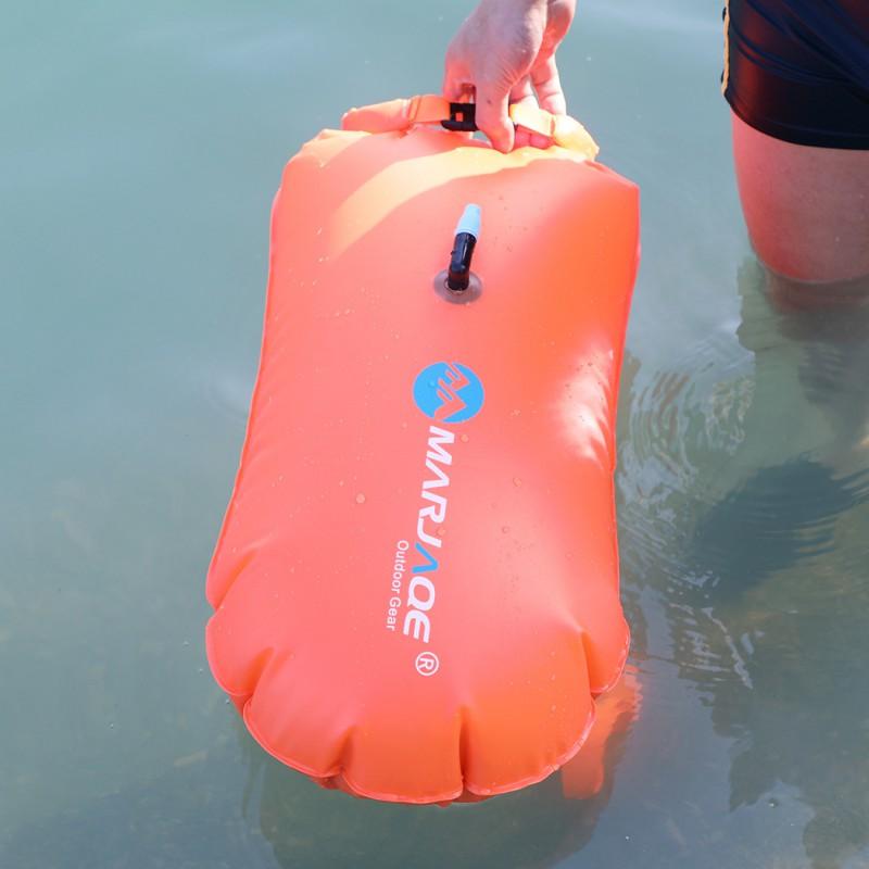 Inflatable Swimming Float Buoy With Storage Compartment Waterproof Dry Bag Adults Pool Beach Water Sports