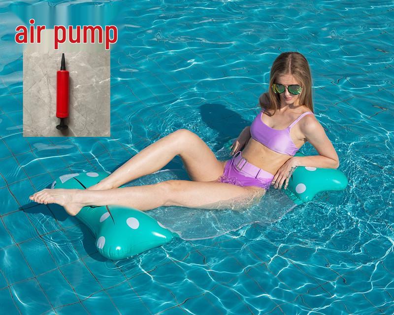 New Arrival Adult Inflatable PVC Water Lounger - Striped Mesh Floating Hammock