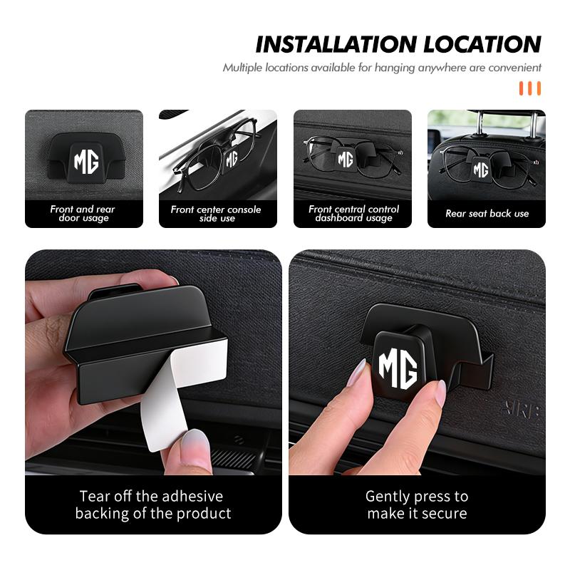 For MG Car Seat Self-Adhesive Eyeglasses Holder Visor Storage Sunglasses ZS GS 3 5 6 7 Gundam 350 Parts TF hector HS fxl1