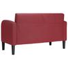 Two Seater Sofa Wine Red 110 Cm Faux Leather