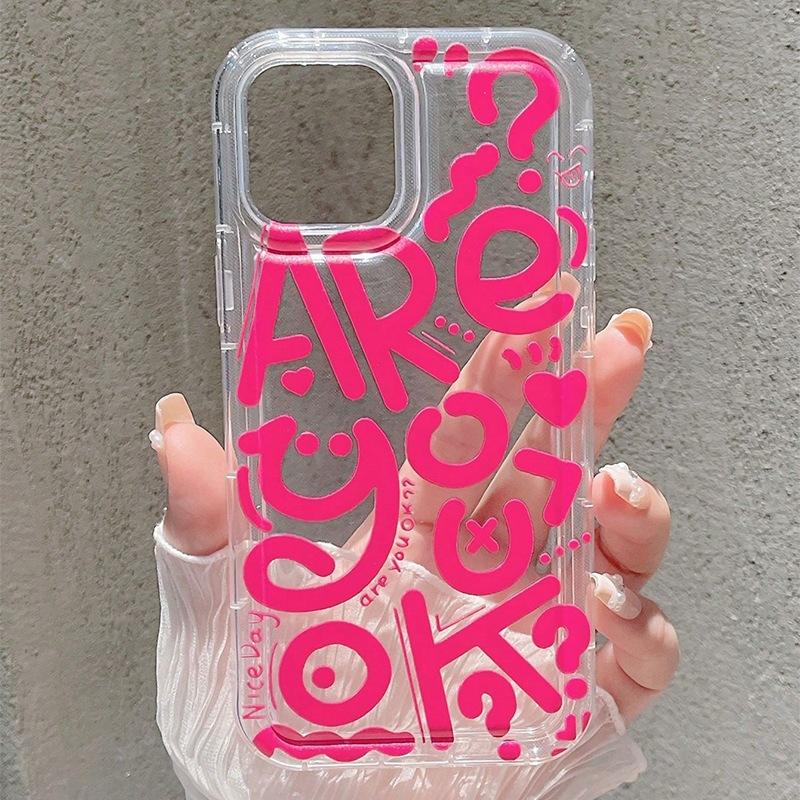 Graffiti English Applicable iPhone16Pro Apple 15 Mobile Phone Case 12/13promax Anti-drop 11 Soft 14plus
