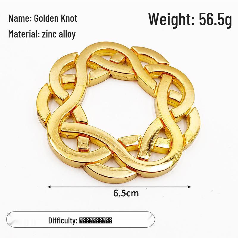 Zinc Alloy Kongming Puzzle Lock: Disentanglement Ring Educational Toy