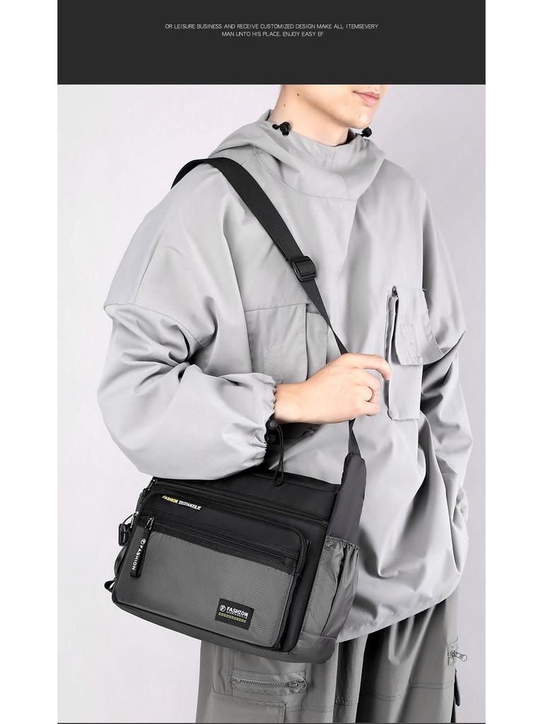 Herren Wasserdichte Mehrschichtige Umhängetasche - Großes Fassungsvermögen, Modisch & Vielseitig für Reisen
