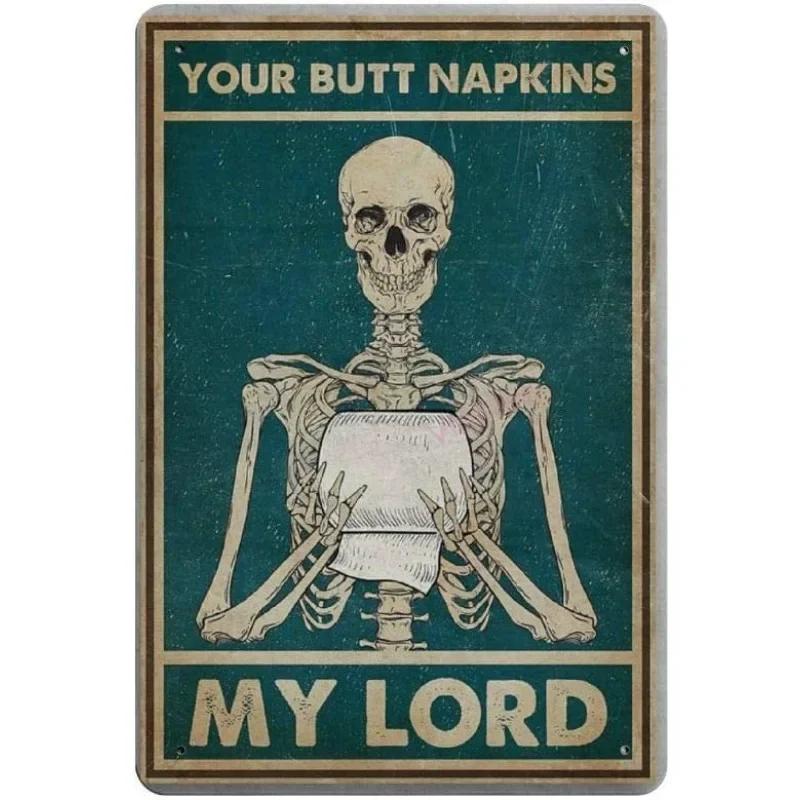 Vintage Metal Tin Poster Retro Bathroom Wall Art Sign Restroom Decor Plaque Metal Plate Poster for Toilet Home Decor