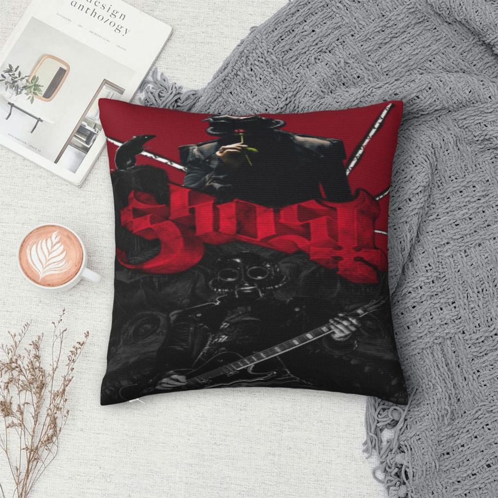 Ghost Rock Metal Band Printing Pillowcase Cushion Cover Throw Pillow Cover Soft and Sweet Home Decoration Square Multi-Size