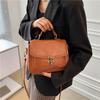 2025 new small square bag retro style portable bag retro lock popular women's bag simple small bag