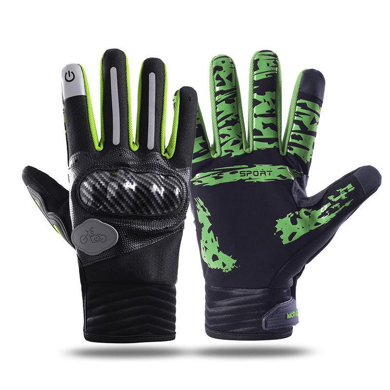 Cycling Gloves Four Seasons Men's Outdoor Sports Motorcycle Case Touch Screen Off Road Palm Protection Shock Absorbing and Anti Slip Gloves