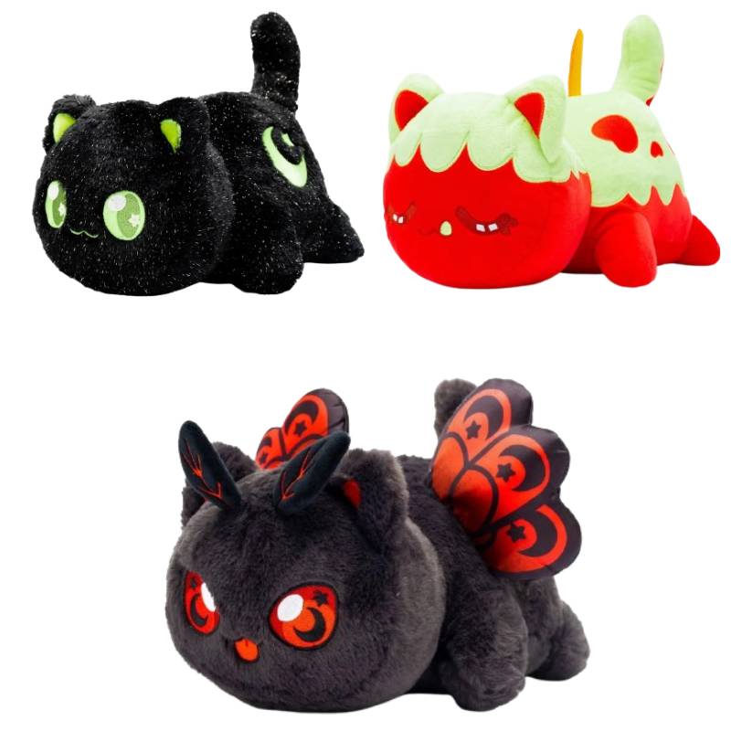 Red Moth Aphmau Cats Plush Toys Cartoon Stuffed Dolls Decoration Gifts Kids