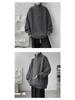 Men's Plus Size Casual Loose Knit Half-Zip High-Neck Pullover Sweater for Autumn and Winter