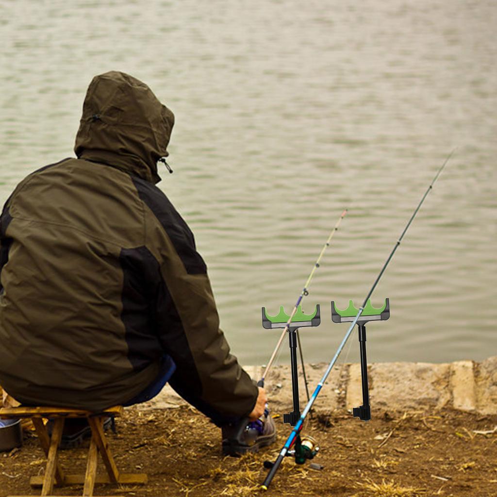 3/5/6 Hole Fishing Rod Holder Bracket with Bandstick Ground Plug Holder Fishing Stand Fishing Rod Rest Head Bracket