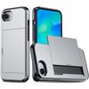 For iPhone 16e Case TPU+PC Dual Layer Armor Phone Cover with Sliding Card Slot