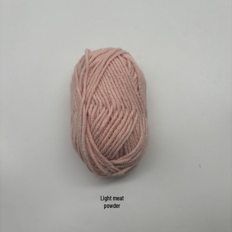 Korean Baby Milk Cotton Yarn: 4-Strand Crochet & Hand Knitting Yarn for Dolls, Infants, and Children.