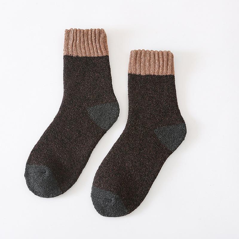 Meias de Inverno Masculinas em Lã Cashmere e Malha Terry: Super Grosso, Quente, Design de Cano Médio