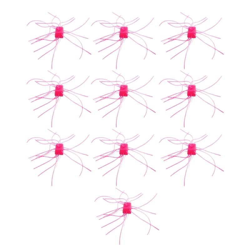 

10pcs Slow Sinking Artificial Baits Flexible Whiskers Lure Saltwater Baits Dices Shaped Fishing Lure Fishing Accessories розовый