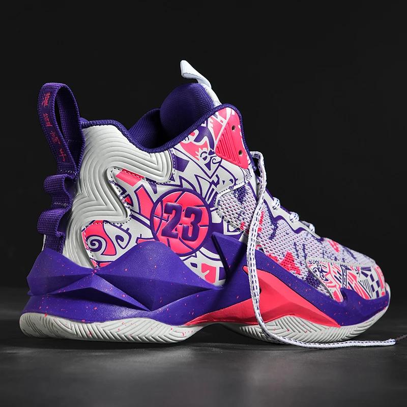 Fashion Men Basketball Shoes Field Training Sports Tennis Shoes 2024 New Male Sneakers Non Slip Luxury Basketball Shoes for Children