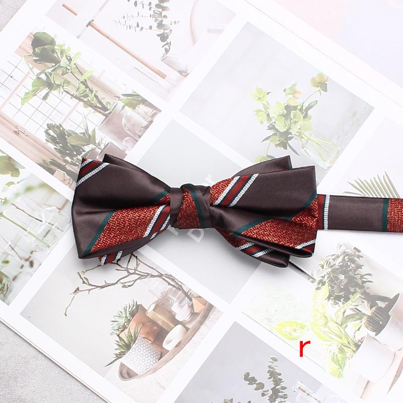 Men'S Wedding Dress Bow Tie Wedding Dress Shooting Chinese Personality Burgundy Bow Tie Double Bow Tie