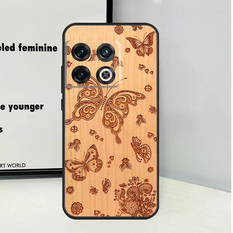 Wolf Bike Butterfly Wood For OnePlus Nord 5 CE 4 3 Lite N20 N30 Case For OnePlus 15 12 13 11 9 10 Pro 10T 12R 13R 13T