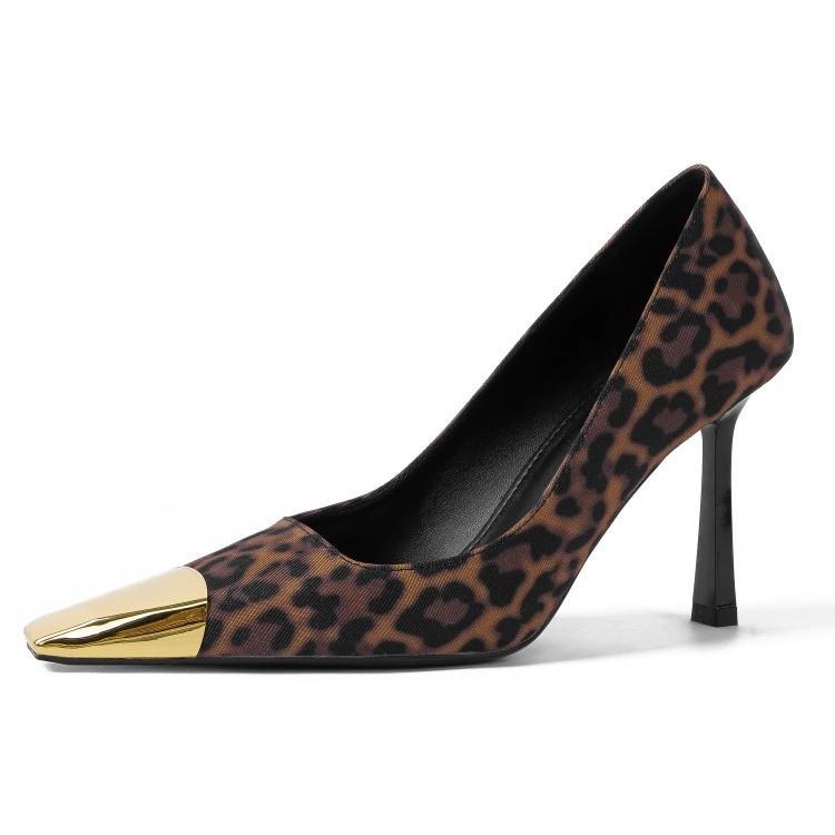 Fashion Exclusive Slim Fit High Heels for Summer 2024, Fashionable and Sexy Anti Slip High Heels, Leather Suede Luxury Brand High Heels