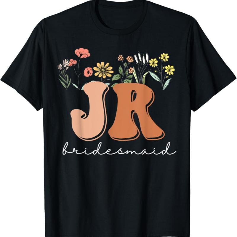 

Junior Bridesmaid Bridal Shower Wildflowers Jr T Shirt - Men s Summer Cotton Graphic Tee 5XL різнокольоровий