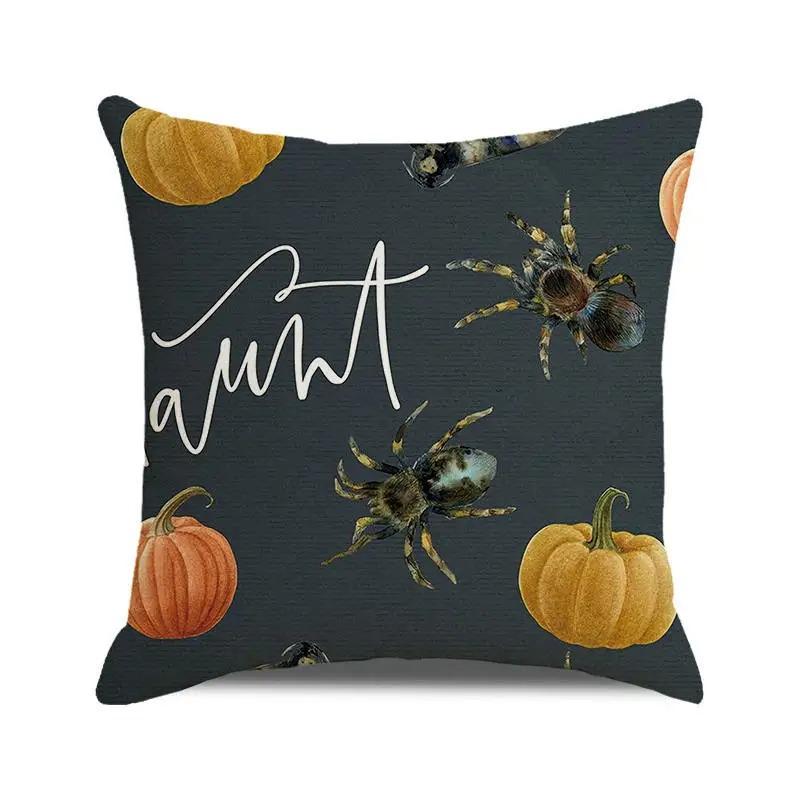 Halloween Holiday Party Decorations Pumpkin Cat Ghost Face Pillowcase Suitable for Home Living Room Sofa Room Decoration