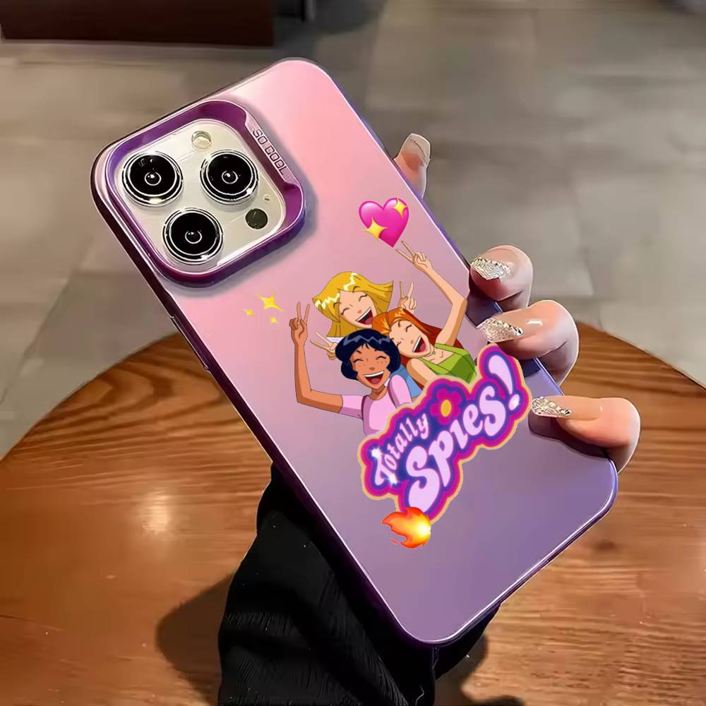 Cool T-Totally Spies Phone Case Color Silver Shell For IPhone 17 16 15 14 13 12 11 Pro Max Plus