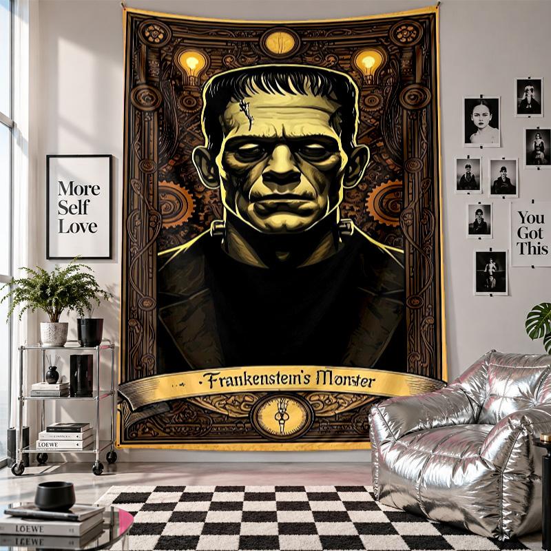 Wall TapestryFrankenstein's Monster Art Hanging Cloth Decorative Background Cover for Room Decoration