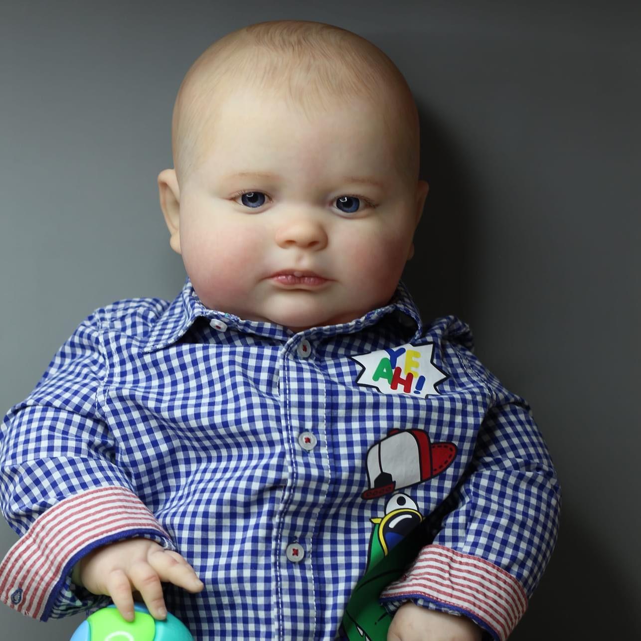 60cm NPK Joseph Awake Realistic Reborn Baby Boy Doll Clothing Model 60 cm как