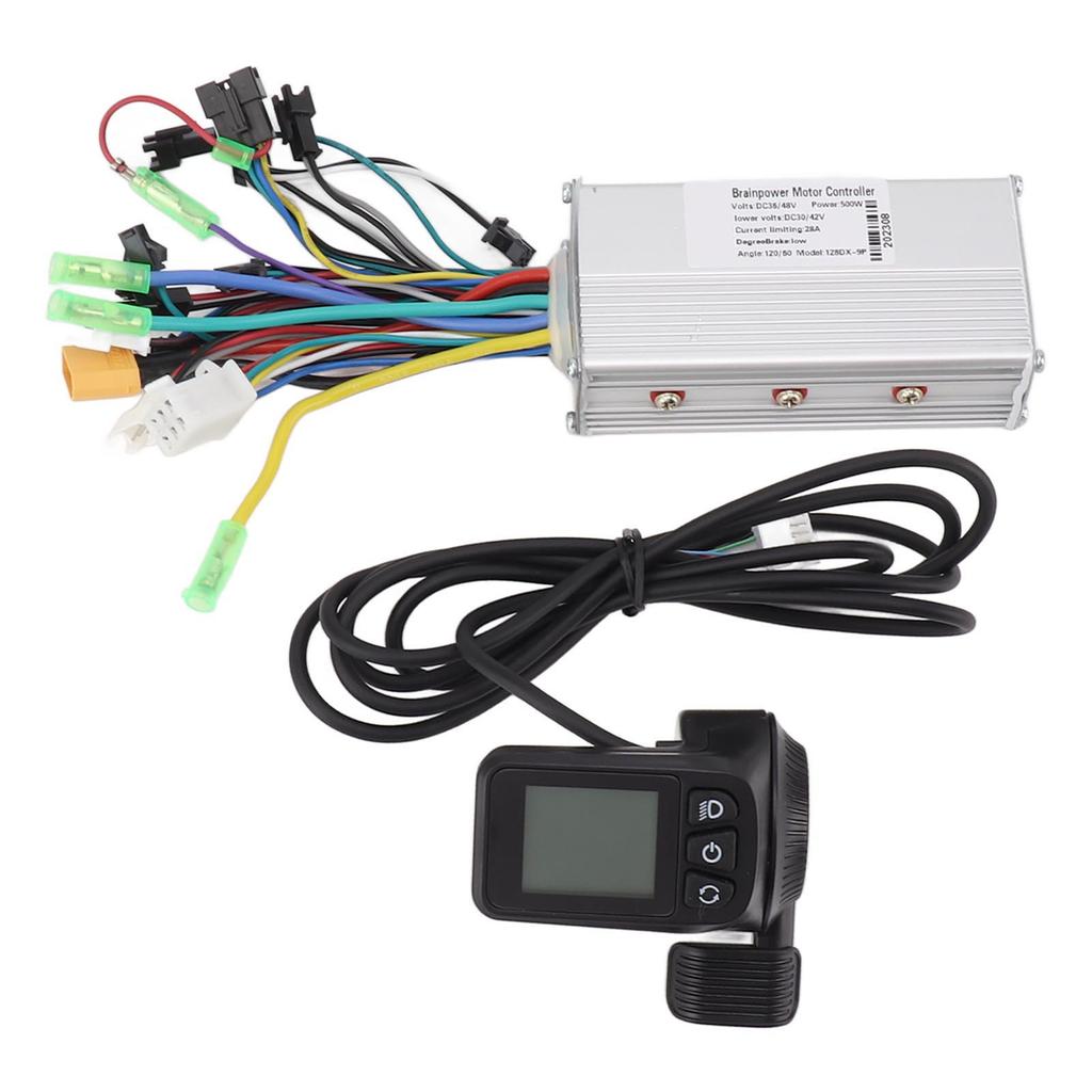 36V 48V 500W 28A 128DX Waterproof Thumb Throttle Panel Sinewave 3 Mode Brushless Controller Kit