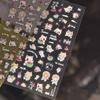 Cute Animal Face 5D Nail Art Stickers Cartoon Cat Bunny Dog Mouse Expressions Simple Self Adhesive Manicure Decal DIY