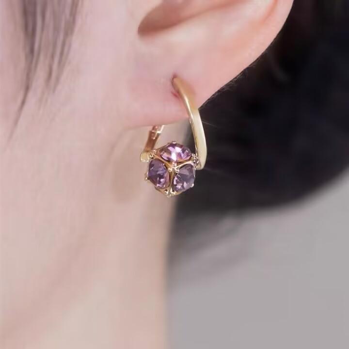 

2023 новые модные фиолетовые серьги, женские элитные нишевые дизайнерские легкие роскошные модные серьги