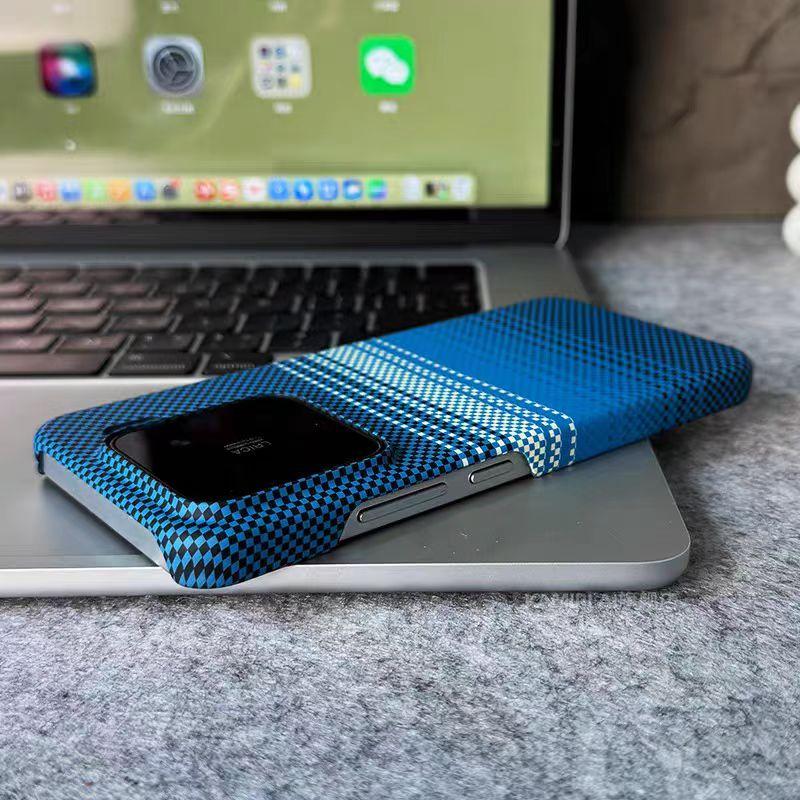Carbon Fiber Texture Phone Case For Xiaomi 1 14 13 Redmi K80 K70 K60 Pro Ultra Matte Double Color Shockproof Hard PC Back Cover