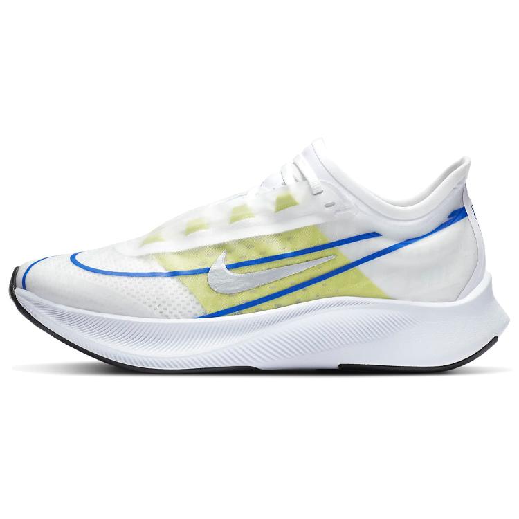 

Новые женские кроссовки Nike Zoom Fly 3 Белый Серебристый Синий Лайм AT8241-104 36