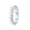 New Original 925 Sterling Silver Ring Love Heart Wishbone Moon Sun Rings Crystal Rose Gold for Women Wedding Gift Luxury Jewelry