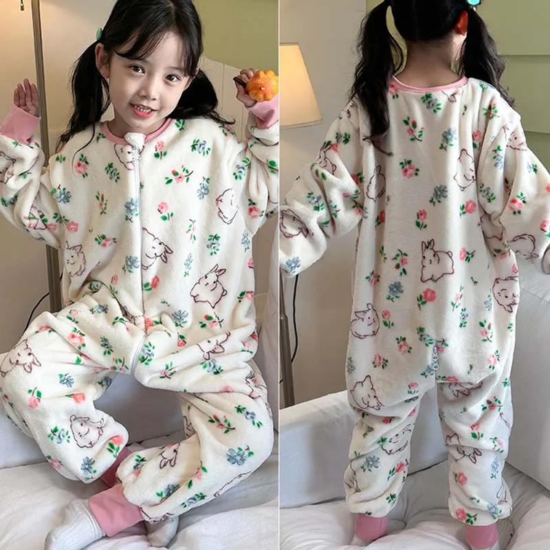 Cartoon Flannel Fleece Children Baby Warm Winter Clothes Toddler Clothing for Girls Boys Kids 1-6T