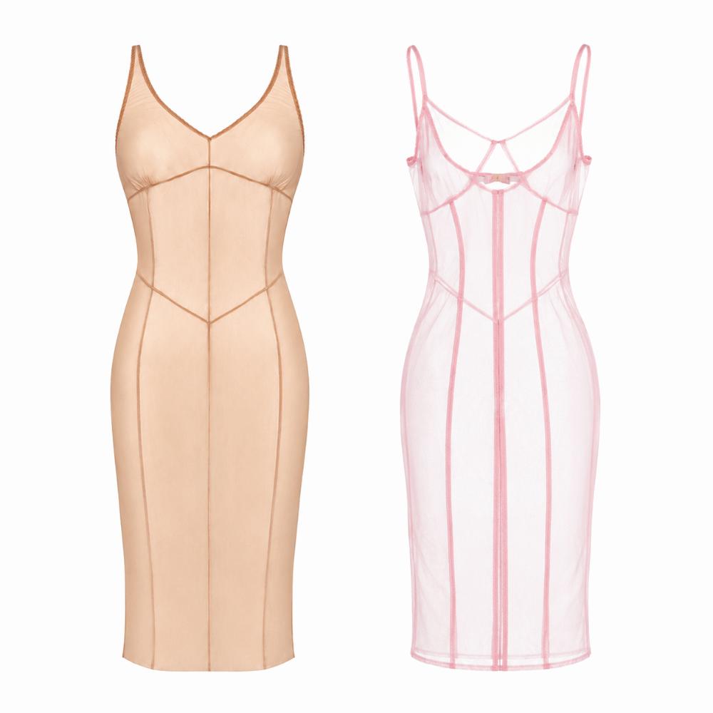 Sleeveless Mesh Cover Up Dress Lace Trim Slip Smock Sexy Sheer Mesh Dress  Lady Outfit