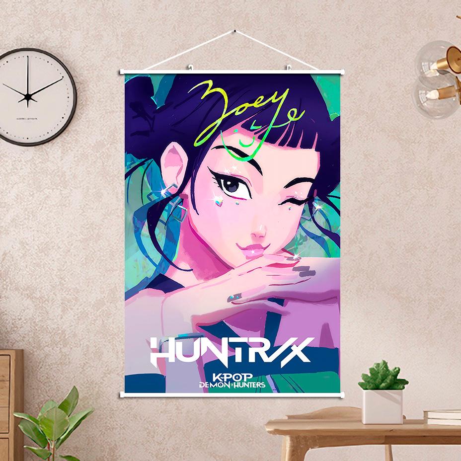 Hunter Girls K-Pop Demon Hunters Hanging Scroll (60x90 CM) Wall Art