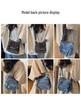 Retro Minimalistische Mehrfachtaschen Bestickte Denim Umhängetasche (2025)