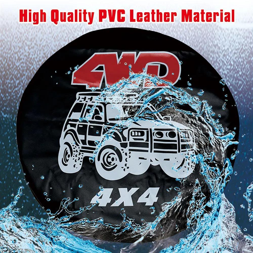 14" 15" 16" 17" Inch 4WD 4x4 PVC Leather Spare Wheel Tire Cover Case Bag Pouch Protector Car Tyres 14 Inch For Jeep Hummer