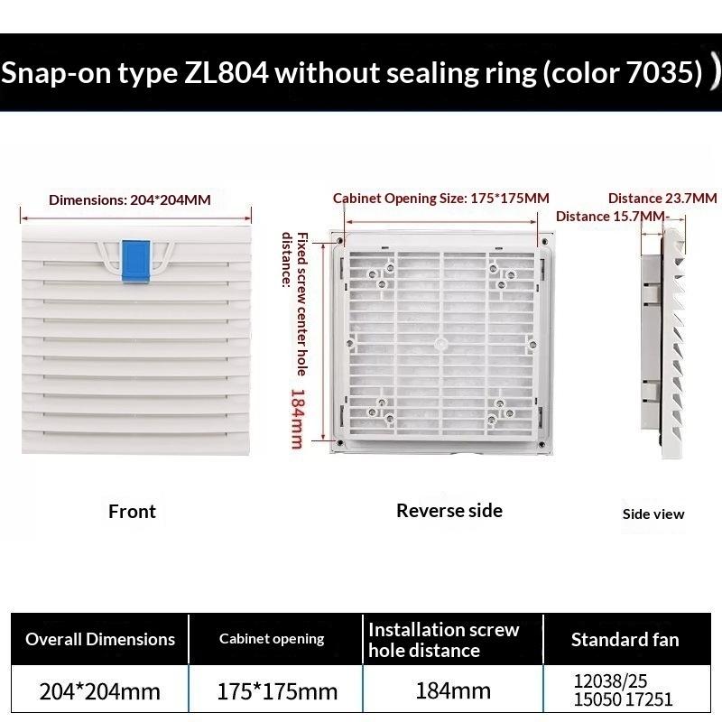 High Efficiency Air Ventilation Filter Panel ABS Cabinet White Fanless for Server Room Ventilation System