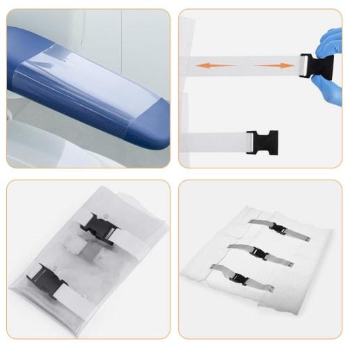 NOLITOY Dental Chair Foot Cover Pads, 4-Piece Plastic Washable Clinic Unit Dental Chair Toe Cover Sleeves