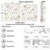 VEELIKE Floral Wallpaper Stickers, Remake Sheet, Wallpaper Cloth, Renovation Sheet, Cutting Sheet, Wall Sticker, 44.5 x 300cm, White, Various Floral