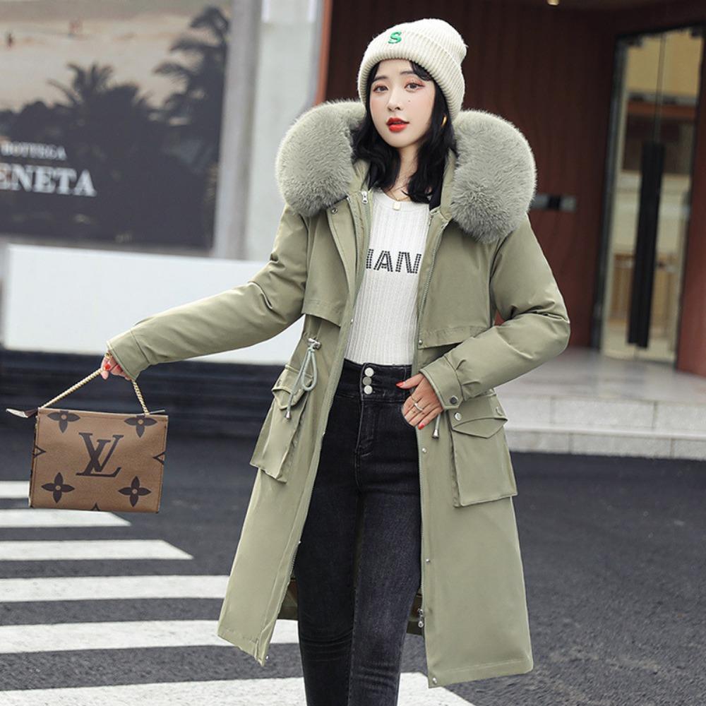 Winter liner can be removed, big fur collar slim and thin cotton-padded clothes, student cotton-padded jacket tide