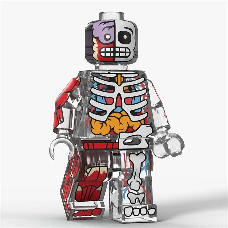 Human Anatomy Bone Structure Assembly Building Blocks Minifigure Toys