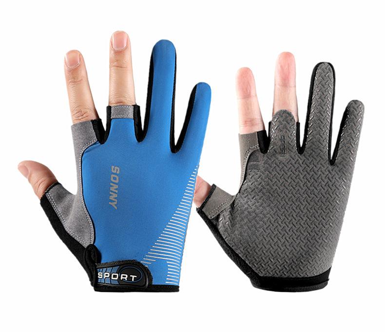 Unisex Breathable Anti-Slip Three-Fingerless Fishing & Cycling Gloves - Summer Sun Protection & Wear-Resistant
